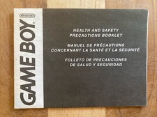Nintendo Game Boy Health  Safety Precautions Booklet Instruction Manual