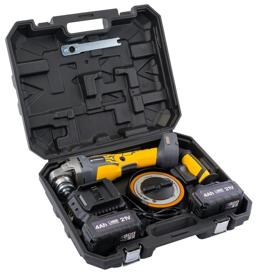 Akku Winkelschleifer Schleifgerät 125mm Trennschleifer Trennscheiben Koffer Set - Bild 4 von 4