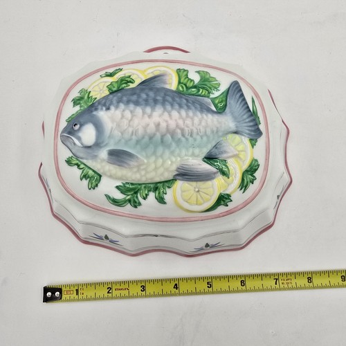 Franklin Mint Le Cordon Bleu Jelly Mold Trout Fish Wall Hanging - Picture 9 of 9