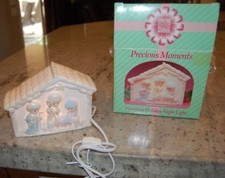 Precious Moments Porcelain Holiday MANGER Nightlight 1994. Includes box.