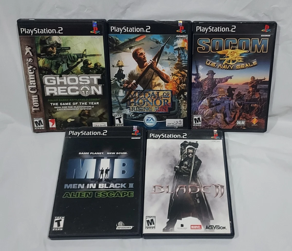 PlayStation 2 PS2 Games Lot of 2 Games Ghost Recon and M.O.H. Rising Sun