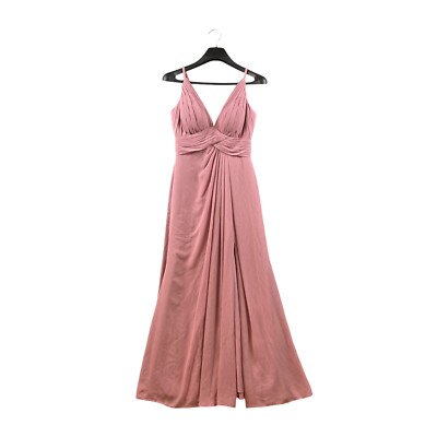 dusty pink formal dresses Dusty Pink Off-The-Shoulder Evening Dress Front Split-Bridelily main image 1