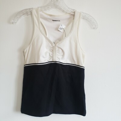 Danskin Women's S Black Cream Tank Cami Activewear Workout