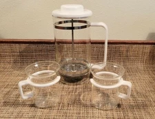 Bodum Bistro Set Press Coffee Cups & Press White