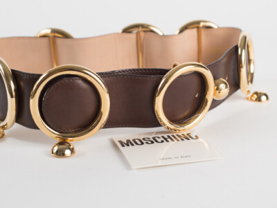 Moschino Belt size 40 Moschino Logo Leather Belt - Size 40 – Second Nature Boutique main image 4