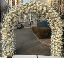 Voluminous 3D Baby's Breath/Gypsophila and Roses Arch- Welcoming Entrance 