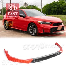 For Honda Civic Sedan Hatch 2025-Up Yofer Rallye Red Front Bumper Lip Splitters