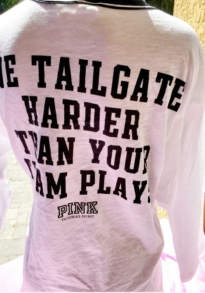 Camiseta deportiva Victoria's Secret ROSA Vintage S Missouri Wildcat estrás bling LS Foto 3 de 4