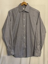 Eton Slim Fit Hemd mit Blumenmuster, blau/wei...