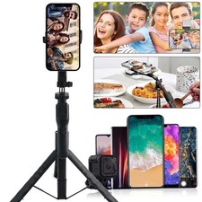 68" Professional Remote Selfie Stick With Cell Phone Holder Camera Tripod USA