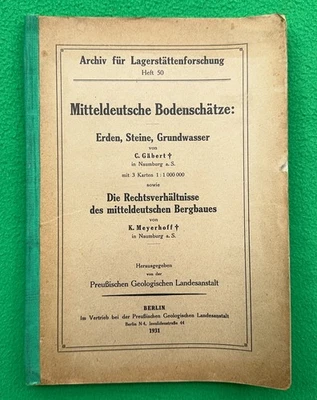 Gäbert, C.: Mitteldeutsche Bodenschätze: Erden, Steine, Grundwasser - 1931 - Bild 1 von 3