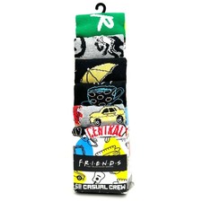 Friends Tv Show Casual Crew Socks 6 Pair Set Bundle