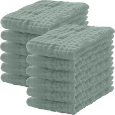 12 Pack 20"X10" Muslin Burp Cloths 100 Cotton Muslin Cloths Large - Extra Soft