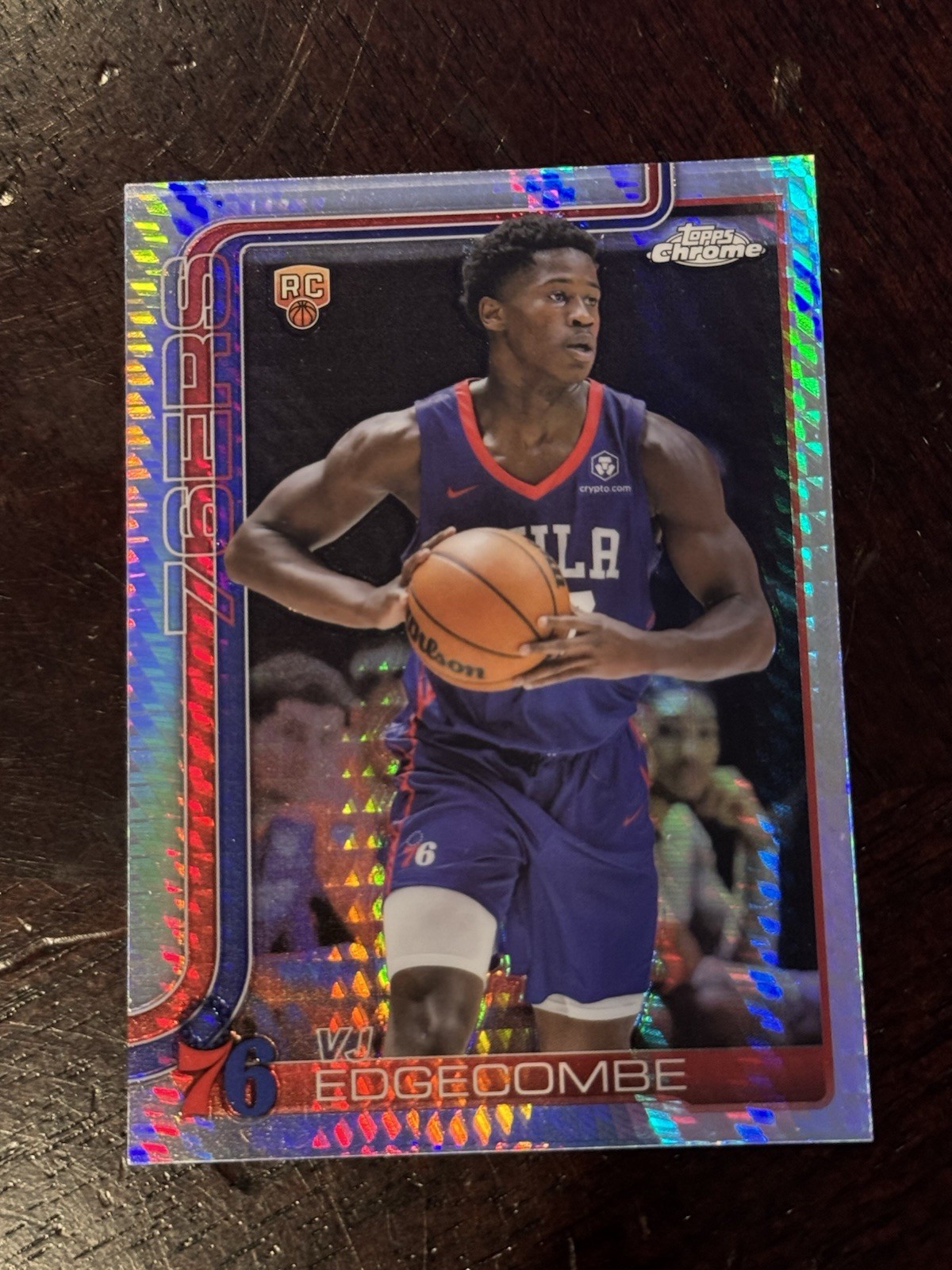 2025 Topps Chrome VJ Edgecombe Rookie 253 Prism Refractor RC Beauty! 🔥