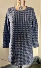 Marc Jacobs Quilted Argyle Tunic Dress Shoulder Zipper Details  Medium