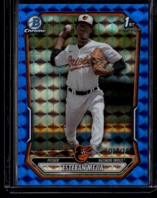 2026 Bowman #BCP-79 Esteban Mejia Chrome Prospects Blue Geometric Refractor /150