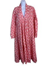NEW Aurobelle Pink Shell Midi Dress Womens Large /XL Novelty Coastal vacation