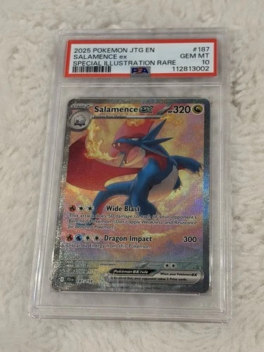 2025 POKEMON JTG EN-JOURNEY TOGETHER #187 SALAMENCE EX PSA 10 GEM MT