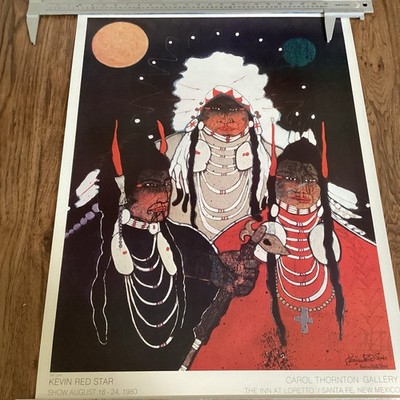 Kevin Red Star, Crow Warriors,SIGNED, L.E.# 395/1000 Carol Thornton Gallery 1980