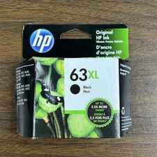 HP 63 XL Black Ink Cartridge High Yield Genuine OEM Original Sealed OCT 2021
