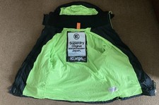 SUPERDRY Mens-ladies wind Breaker Japan Hooded Jacket Coat Size XLarge Black 