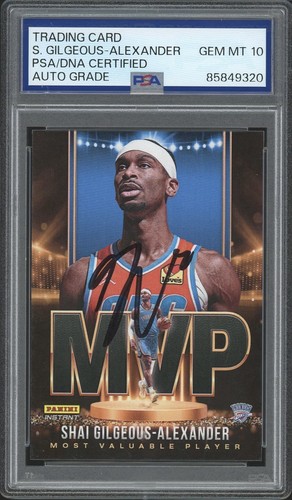 2024-25 Panini Instant Shai Gilgeous-Alexander Signed NBA MVP PSA/DNA AUTO 10