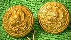 Pair of Civil War Naval Navy ROLLED GOLD / GILT Original Militaria Buttons 3/4"