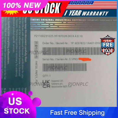 New Siemens 6ES7822-1AA07-0YA5 STEP 7 Professional V17 6ES7 822-1AA07-0YA5