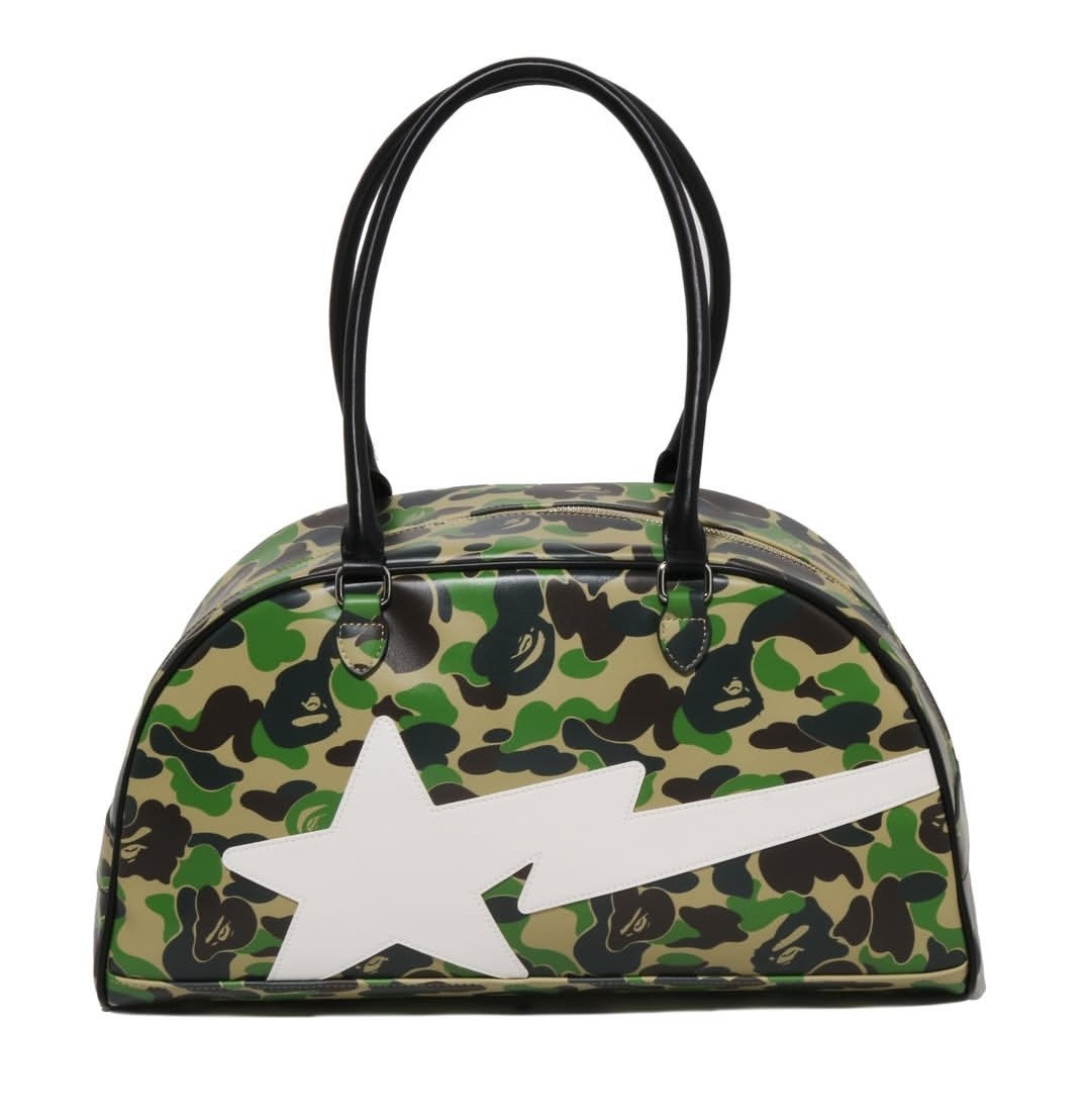 A BATHING APE Ladies' ABC CAMO BOWLING BAG 1M30289302 Pink/Green