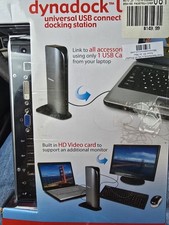 Toshiba Dynadock U USB Docking Station VGA DVI RJ-45 Audio Out PA3575U-1PRP