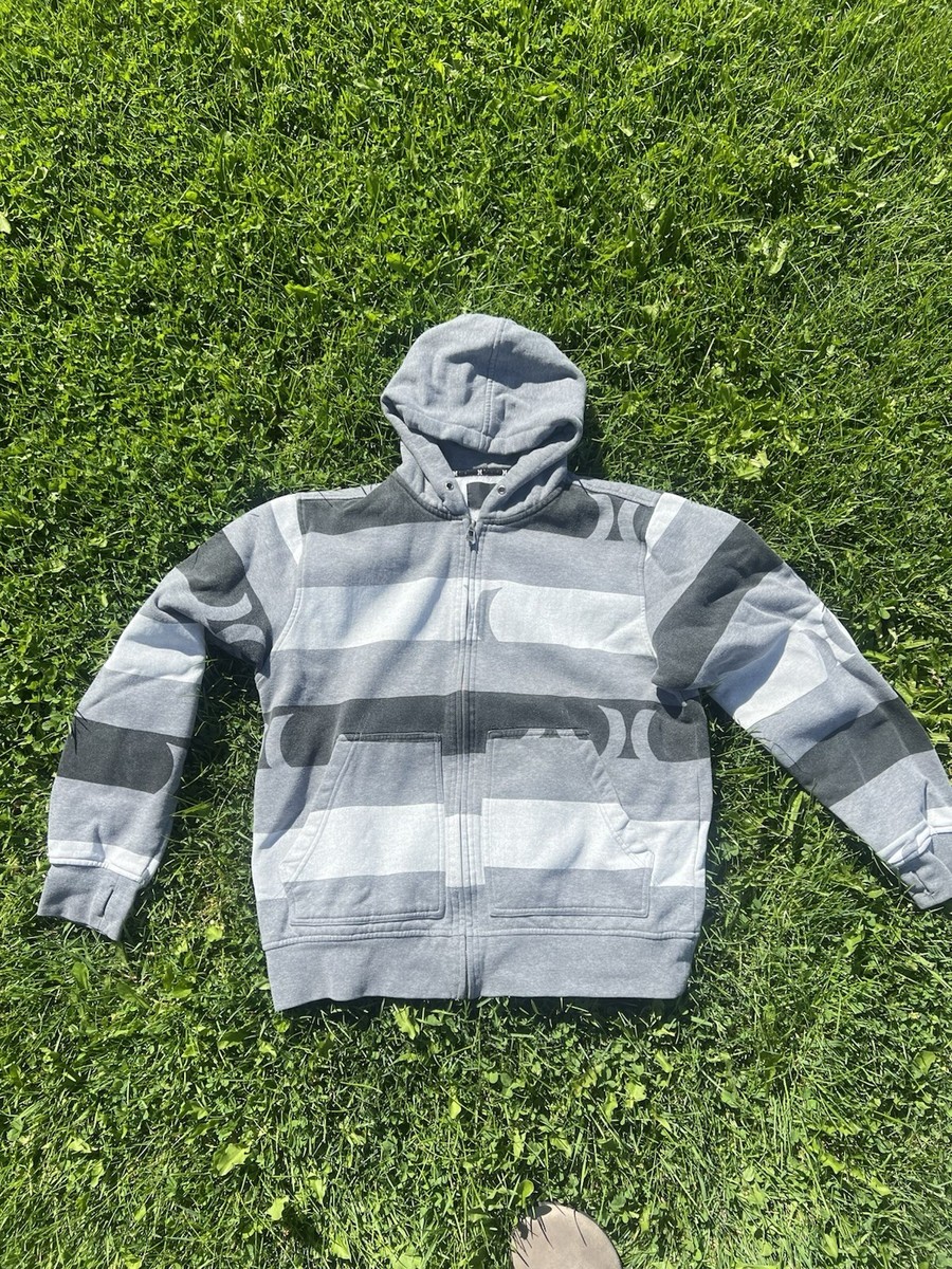 Vintage 90s/Y2k Hurley Plaid Zip Up Hoodie Size M Grunge Skate