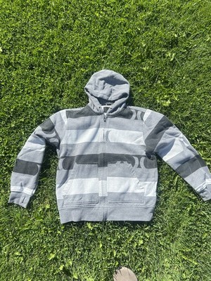 90~00s old GAP 迷彩sweat 、Zip-up、y2k 美品 Vintage Y2K Skate Grunge Sarin AOP Skull Full Zip Up Hoodie XL
