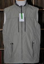 Crossfield Herren Trekking-Weste Wanderweste beige mit blau