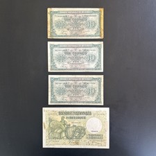Belgian Banknotes Currency 50 10 Francs 1938 1943 Banque Belgique