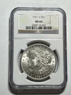 1921-D Morgan Silver Dollar NGC MS64 Blast White Nice Strike