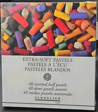 Sennelier Paris Extra Soft Pastels 40 Half Sticks Assorted Colors New Sealed
