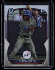 2023 BOWMAN DRAFT CHROME REFRACTORS KENDALL GEORGE RC LOS ANGELES DODGERS