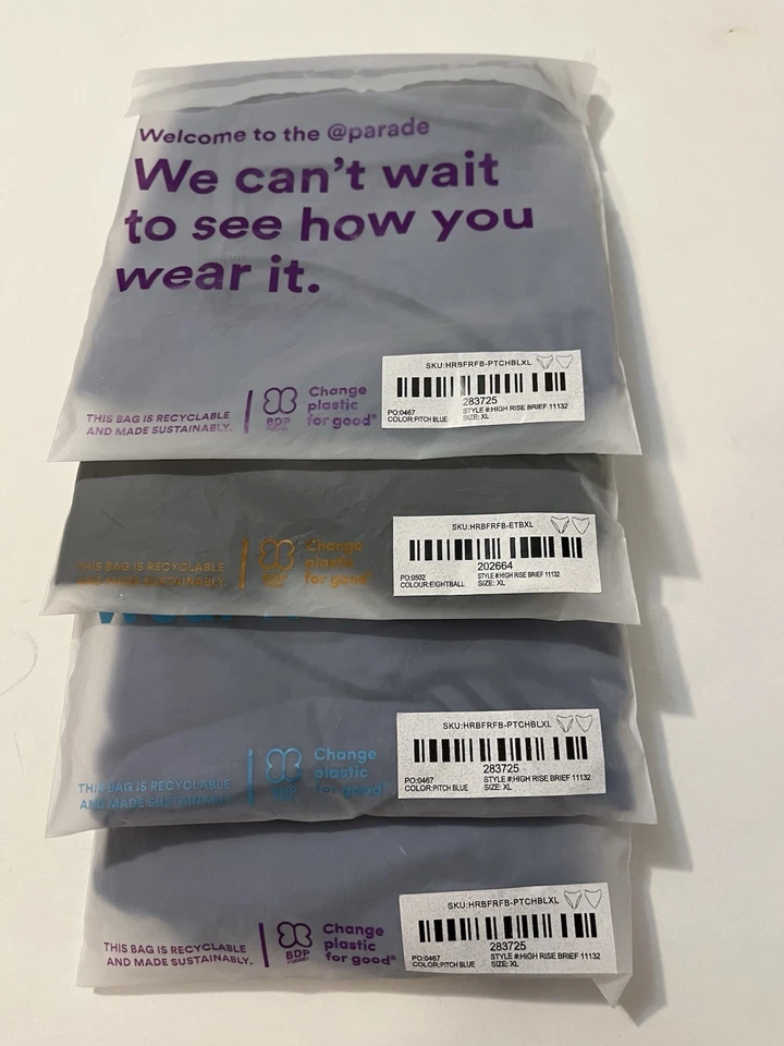 Lote de cuatro calzoncillos de tiro alto Parade talla XL Foto 2 de 2