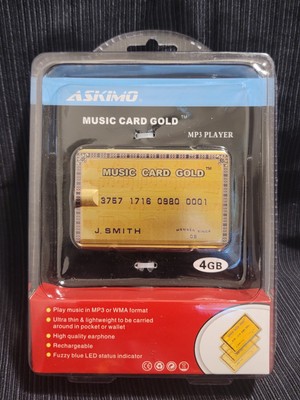 Askimo Gold Card Rechargeable Mp3 Digital Player 4GB