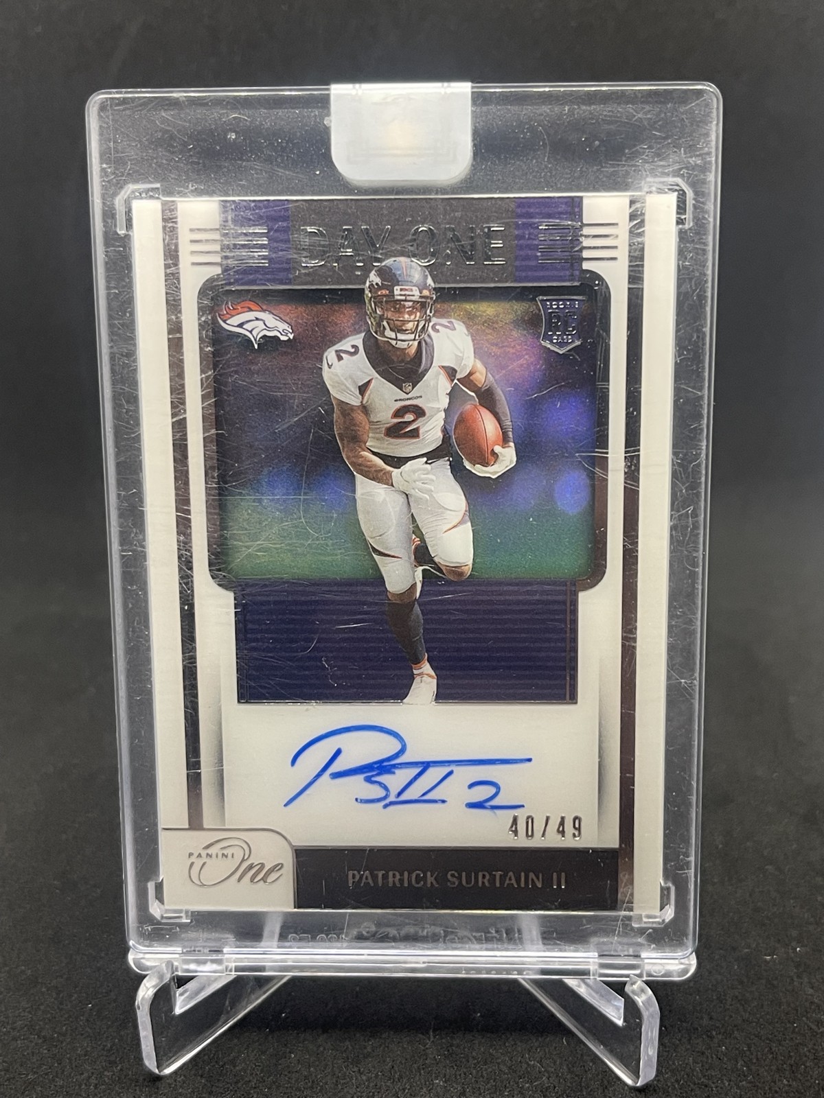 2021 Panini One - Day One Autographs Patrick Surtain II #112 /49 (AU, RC) SSP