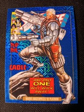 2024 Marvel Masterpieces Platinum '92 - CABLE VARIANT #18-V - Blue Traxx