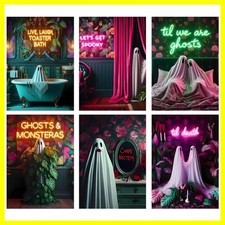6-Pack Cute Ghost Diamond Art Kits for Adults Round Diamond Painting