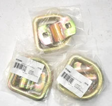 Lot of 3 Curt 11000 lb Capacity 1/2" Forged D Rings Surface Mounted Tie Downs