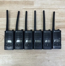 Lot Of 6 Motorola RDM2070d Walmart VHF Two-Way Radio MISSING PTT BUTTONS D