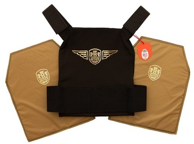 Ultra-Lightweight Concealable Armored Vest +Two 11''x14'' Flexible Panels Level 3A
