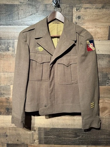 World War II Eisenhower US Army Military Field Jacket WW2 Coat Patches 75