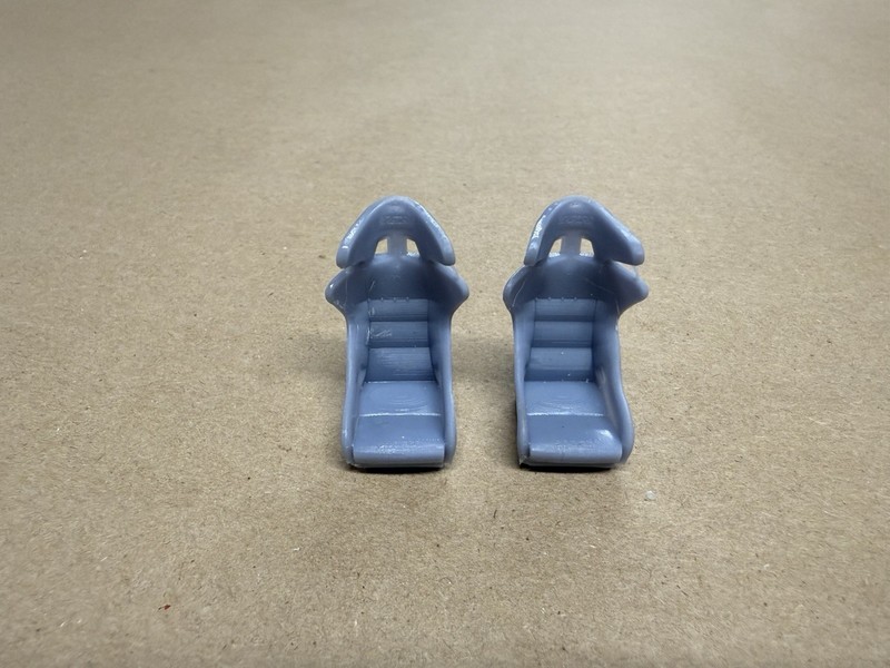 Sparco Bucket Race Car Seats 3D Resin Printed 1/25 Scale BRAND NEW HOT ROD LOOK