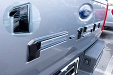 Raised 0.3in Black Chrome Tailgate Inserts Letters Emblems fit F-150 2021-2026