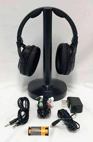 Sony WHRF400 RF BLACK Wireless Noise Reducing Home Theater Headphones - Image 3 of 4