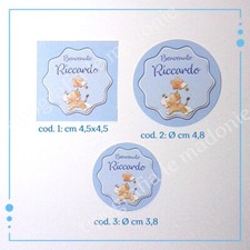 Tag/Bigliettini confetti per Nascita e Battesimo "leoncino con stella"